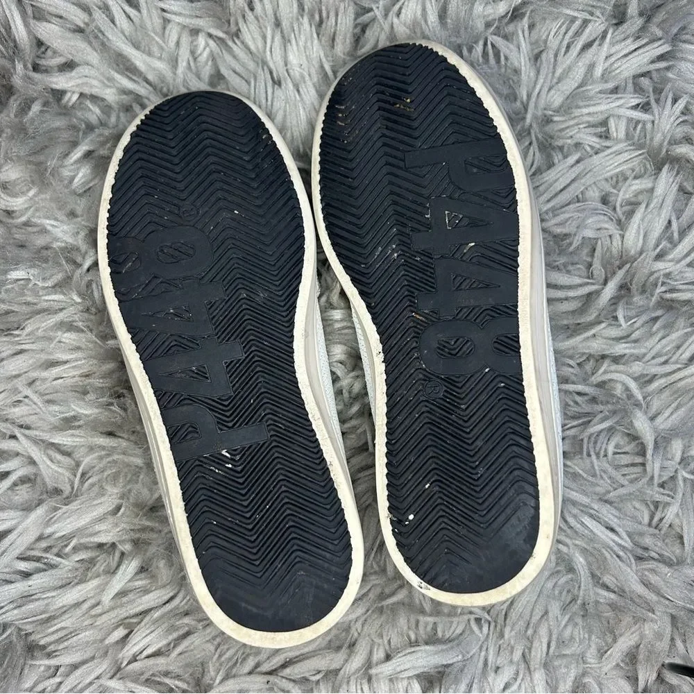 P448 John leopard print lace up distressed sneakers women’s shoe size 7